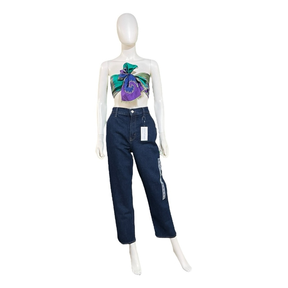 Old Navy Denim Blue Sky-High Straight Jeans, 8